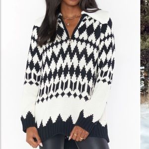 Black and white Sun Valley Pullover